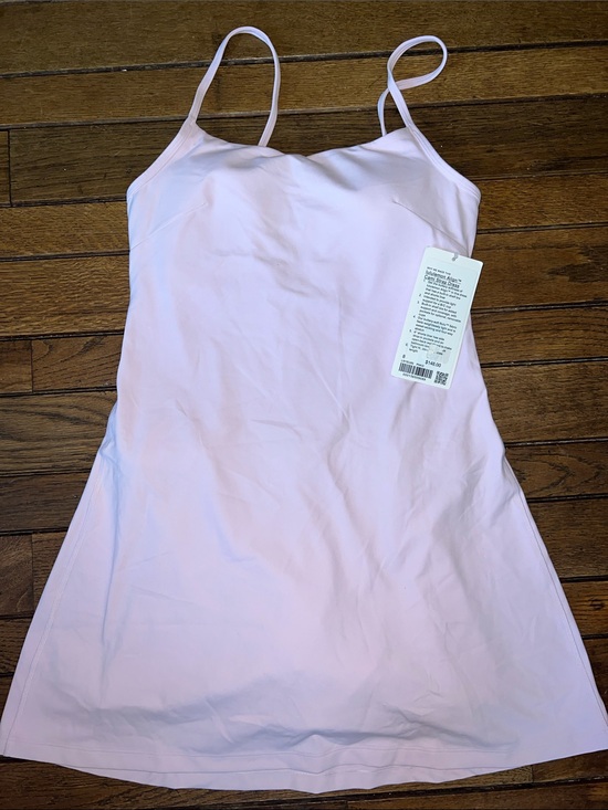 lululemon athletica Dresses & Skirts - Lululemon Pink Organza Align Cami Strap Athletic Dress Size 8 NWT